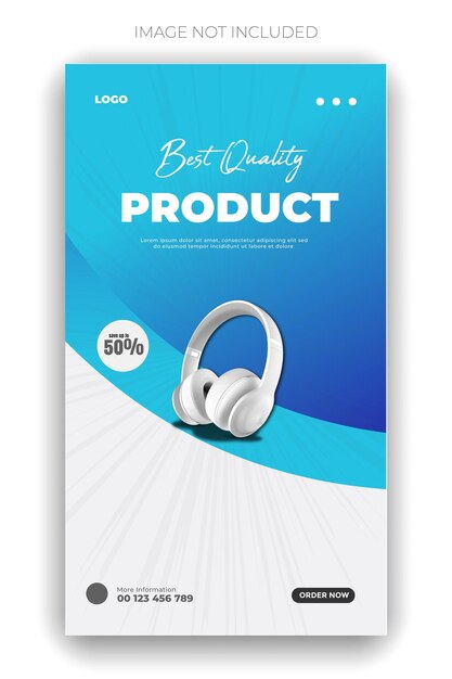 un cartel azul y blanco que dice el mejor producto