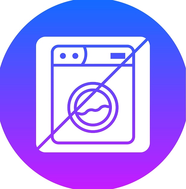 un cartel azul y blanco que dice que no hay lavado