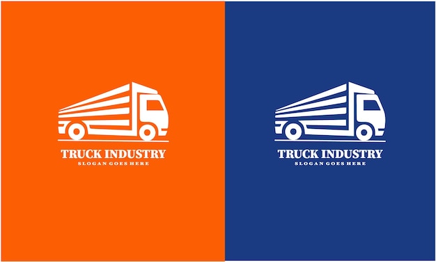 un cartel azul y naranja que dice servicio de camiones