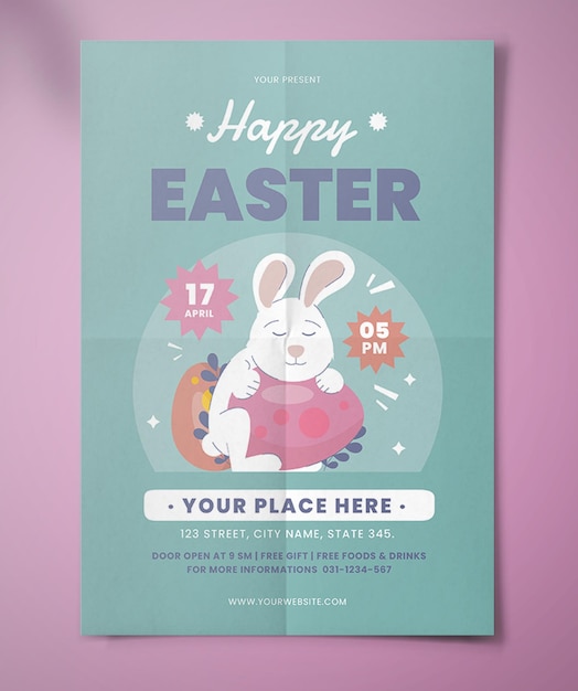 Un cartel azul que dice felices pascuas