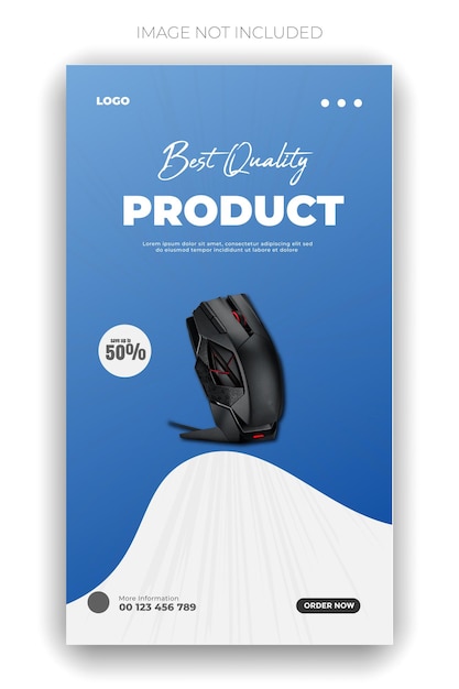 un cartel azul que dice el producto de mejor calidad
