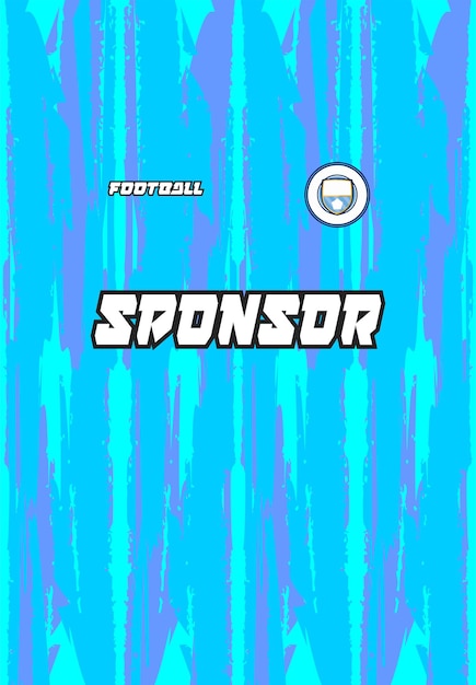un cartel azul y rosa para el club de fútbol
