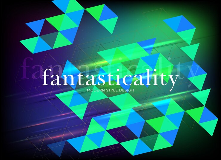 Vector un cartel azul y verde que dice fantasía.