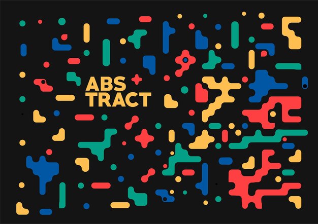 Cartel de banner abstracto con espacio de su texto, ilustración vectorial Formas de diseño.