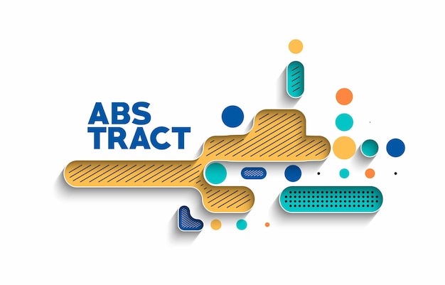 Cartel de banner abstracto con espacio de su texto, ilustración vectorial Formas de diseño.