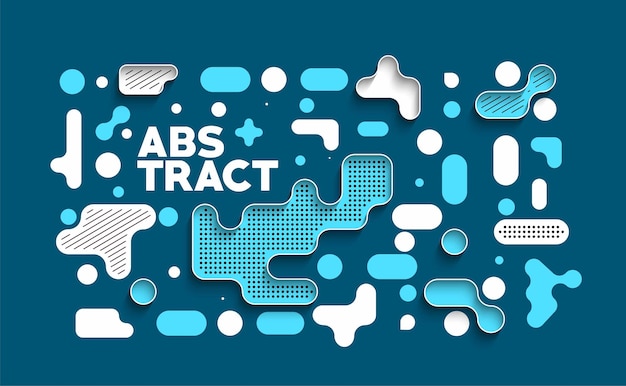 Cartel de banner abstracto con espacio de su texto, ilustración vectorial Formas de diseño.