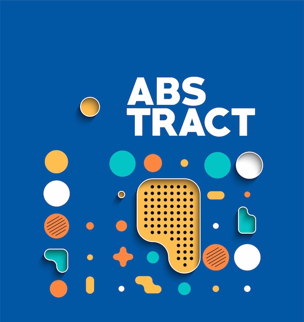 Cartel de banner abstracto con espacio de su texto, ilustración vectorial Formas de diseño.