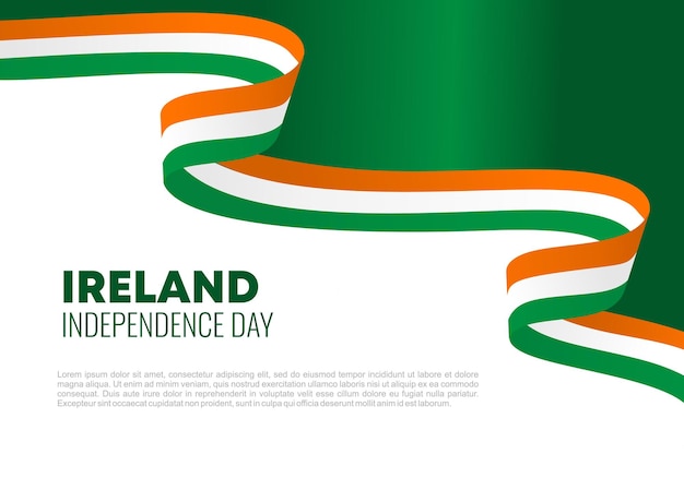 Cartel de banner de fondo del día de la independencia de irlanda para celebración nacional