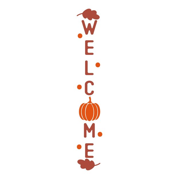 Cartel de bienvenida para el porche de otoño