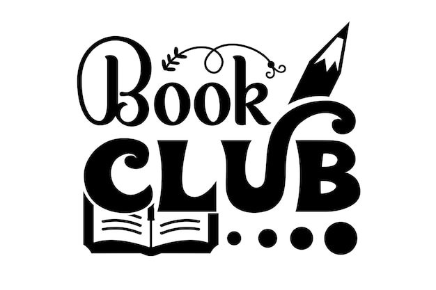 un cartel blanco y negro que dice club de libros