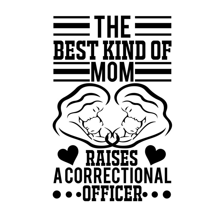 Vector un cartel en blanco y negro que dice el mejor tipo de madre