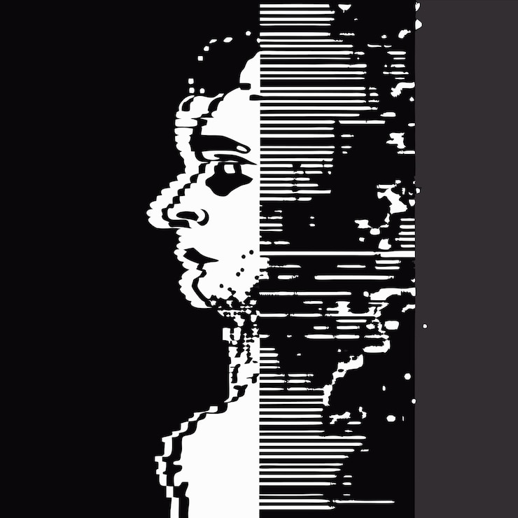 Vector un cartel en blanco y negro que dice la palabra cita en él