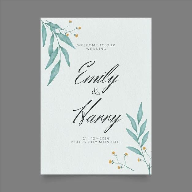 Cartel de boda para el letrero de bienvenida Plantilla de cartel de bienvenida Recursos de boda impresibles por vector Diseño de volante para el cartel de benvenida