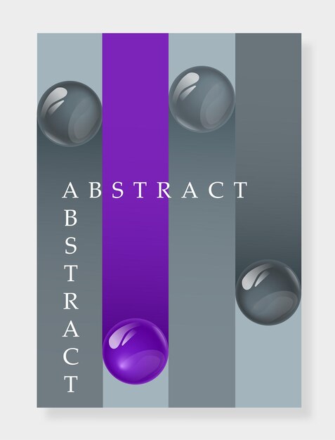 Cartel de bolas brillantes Líneas coloridas con esferas y figuras geométricas Caligrafía y tipografía Cubierta o pancarta Ilustración vectorial isométrica realista aislada sobre fondo blanco