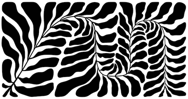 Cartel botánico abstracto Fondo contemporáneo elemento floral con estampado moderno mínimo