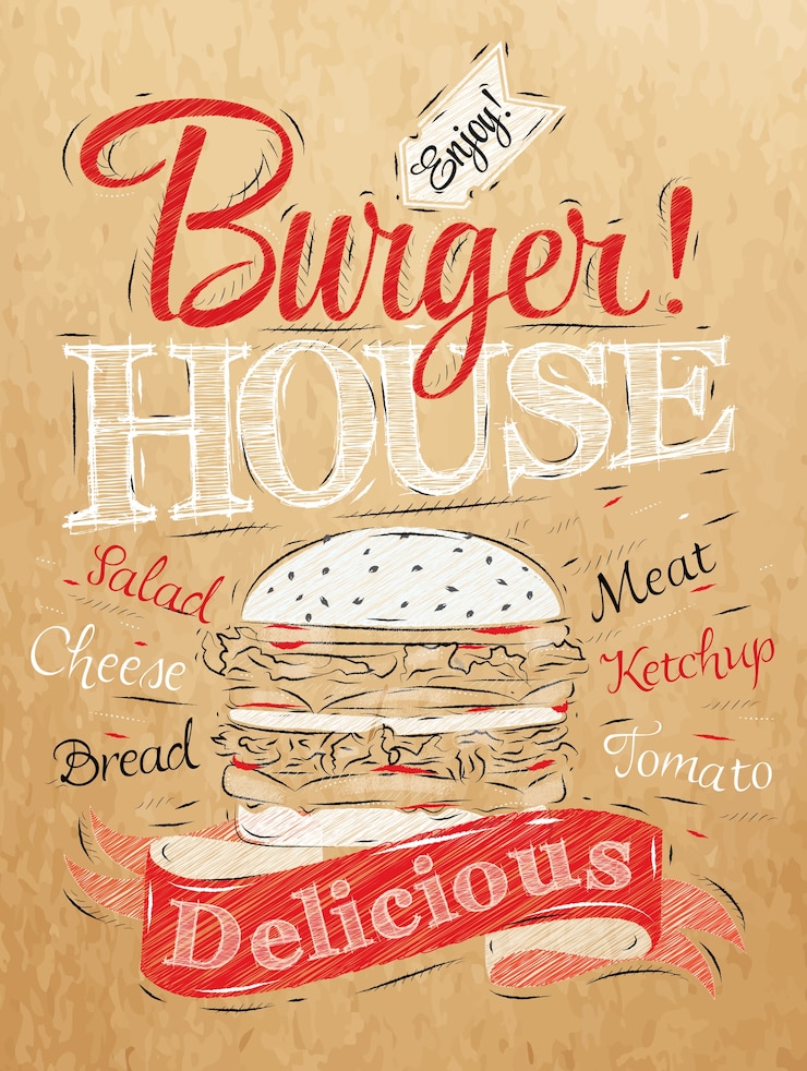 Vector cartel burger house kraft