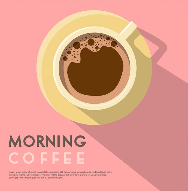 Cartel de café de la mañana