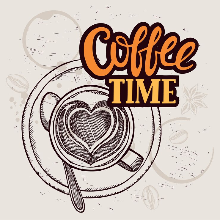 Cartel de café para restaurante y cafetería.