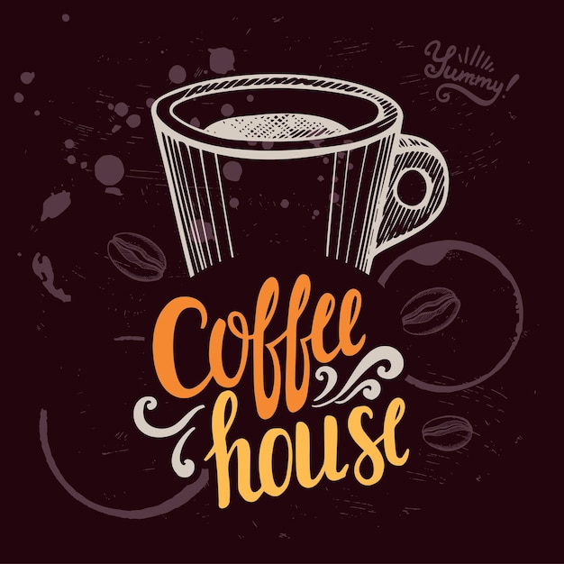Cartel de café para restaurantes y cafeterías
