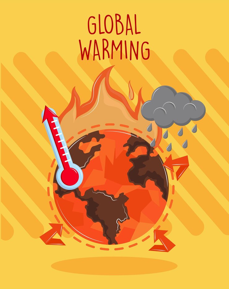 Vector cartel de calentamiento global