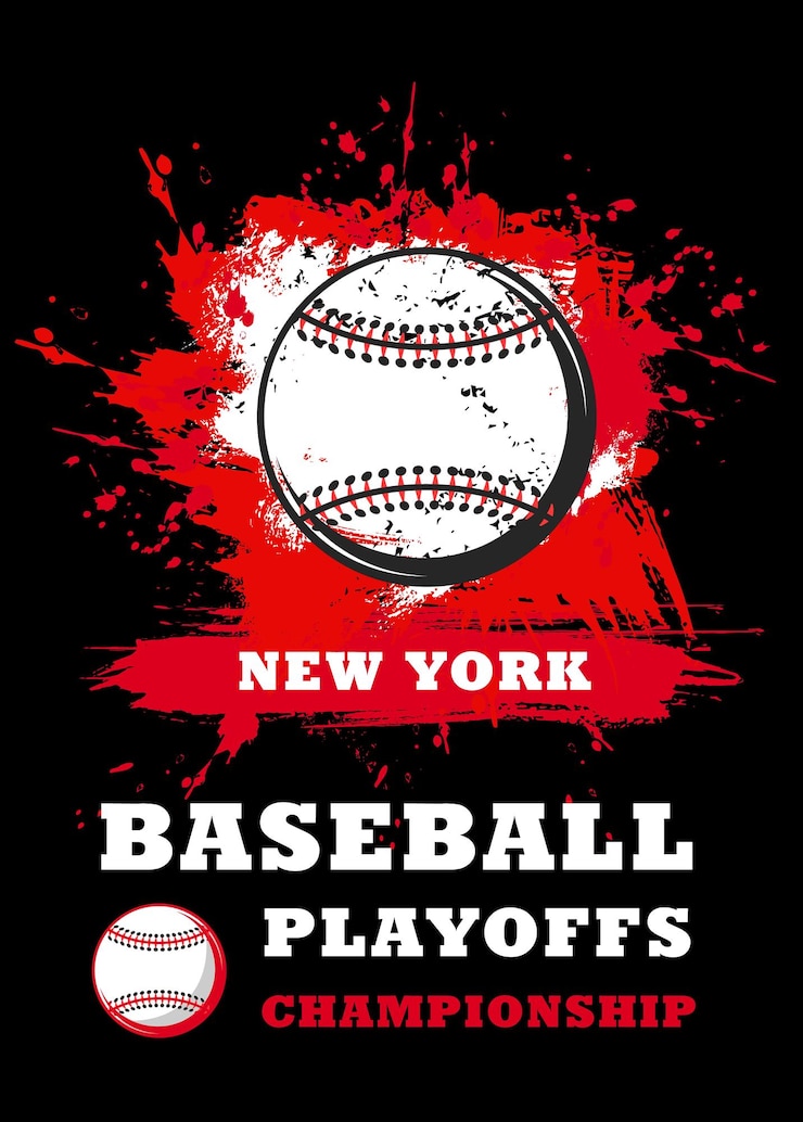 Vector cartel de campeonato de juego de deporte de béisbol con pelota