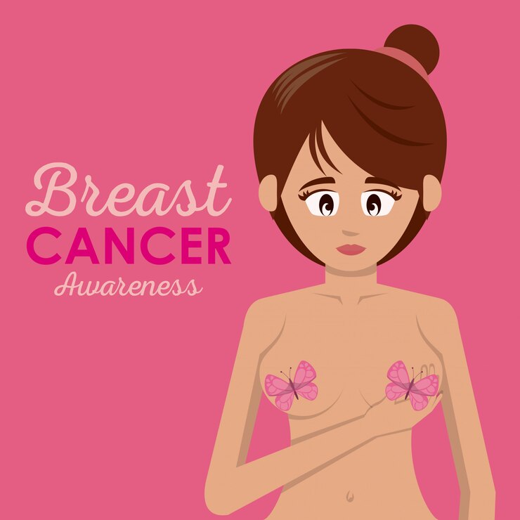Vector cartel de cáncer de mama