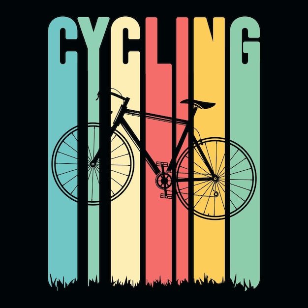 un cartel para la carrera de bicicletas con la palabra ciclismo en él