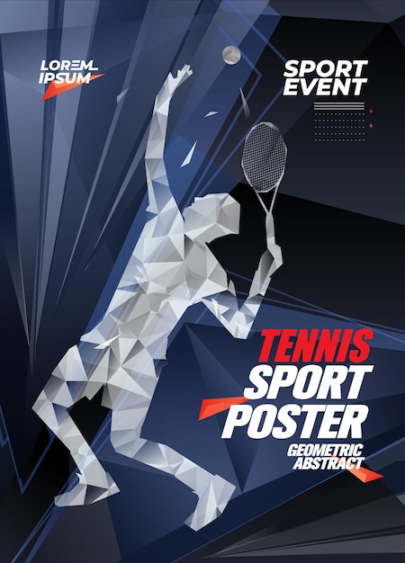 Vector un cartel para un cartel deportivo de tenis.