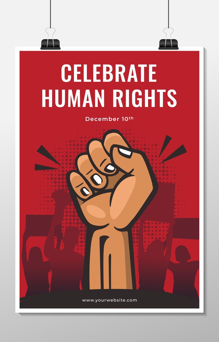 Vector un cartel para la celebración de los derechos humanos