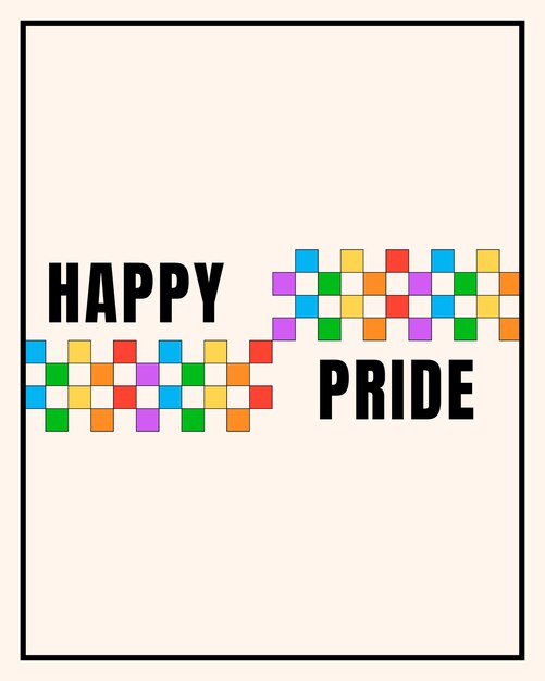 El cartel de la celebración del día del orgullo es una ilustración vectorial LGBT.