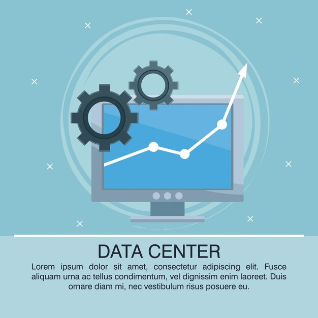 Cartel del centro de datos con información