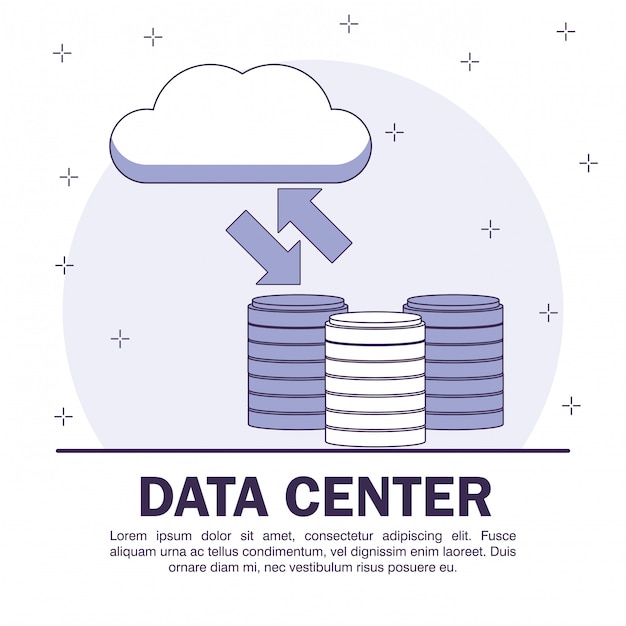 Cartel del centro de datos con información