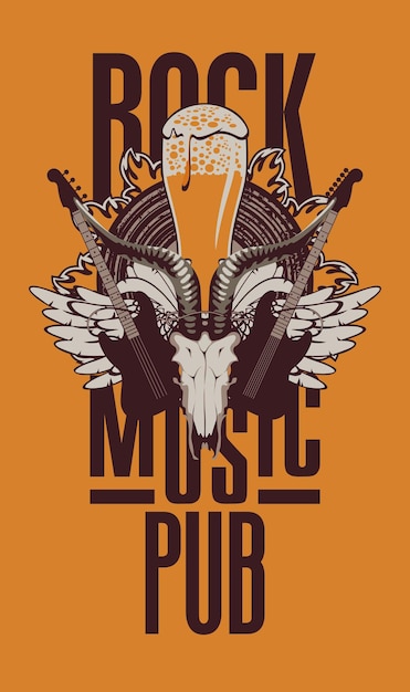 Cartel para cervecería con música en vivo