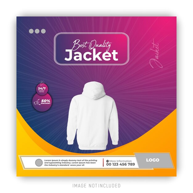 un cartel para chaqueta para chaqueta