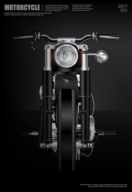 Cartel Chopper Motocicleta Ilustración Vector Aislado