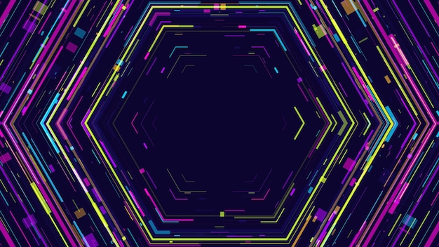 Cartel ciberpunk moderno Fondo de tecnología Ilustración vectorial