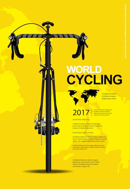 Cartel de ciclismo ilustración vectorial