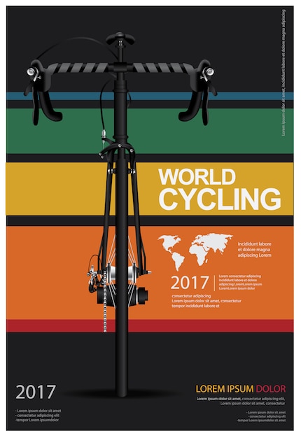 Cartel de ciclismo ilustración vectorial