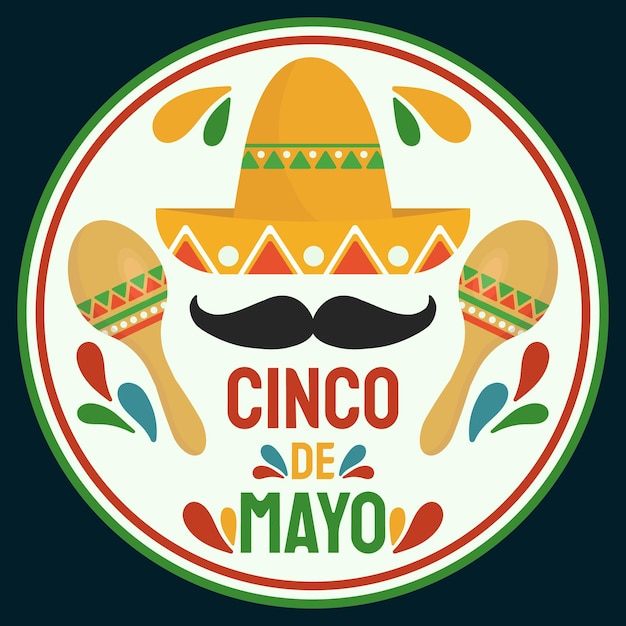 Vector cartel cinco de mayo ilustración cinco de mayo