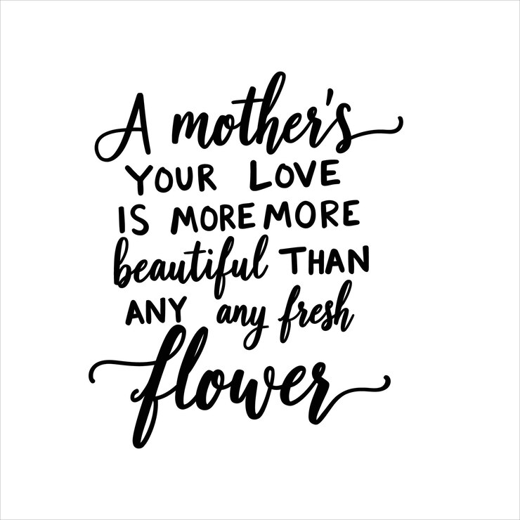 un cartel con una cita del amor de la madre es más hermoso que la flor
