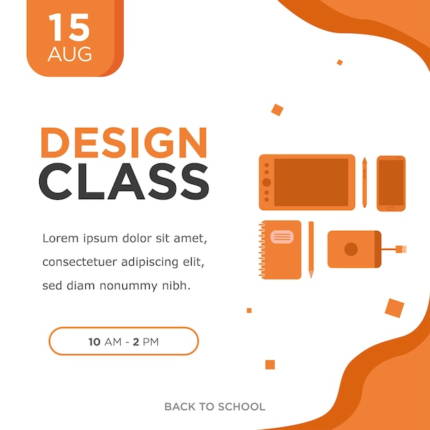 Cartel de clase de diseño