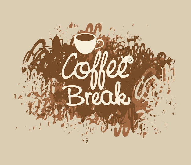 Cartel de coffee break