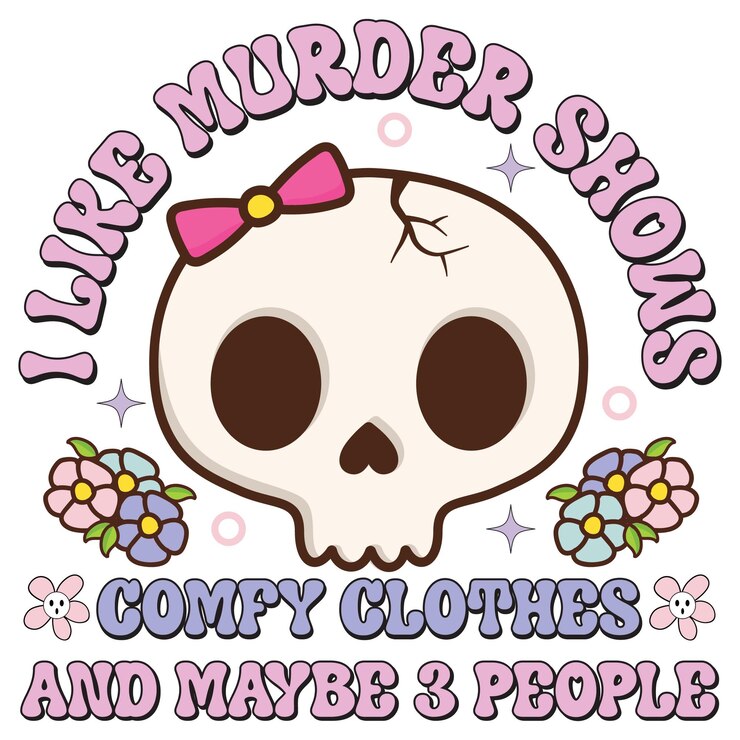 un cartel para una colección de calaveras y ropa