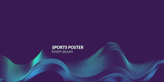 Cartel de colores para deportes. Ilustración adecuada para el diseño