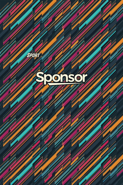 un cartel colorido para un concierto llamado deporte