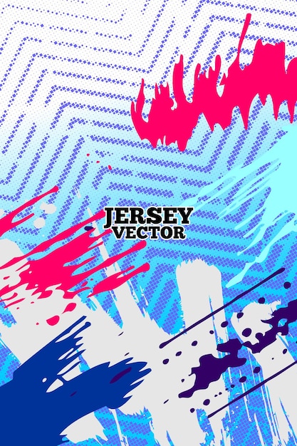 un cartel colorido con la palabra jersey en él