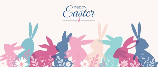 Un cartel colorido con las palabras felices pascuas.