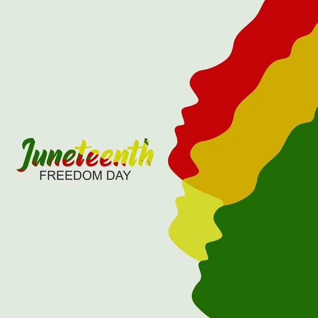 Un cartel colorido que dice el día de la libertad de Juneau.