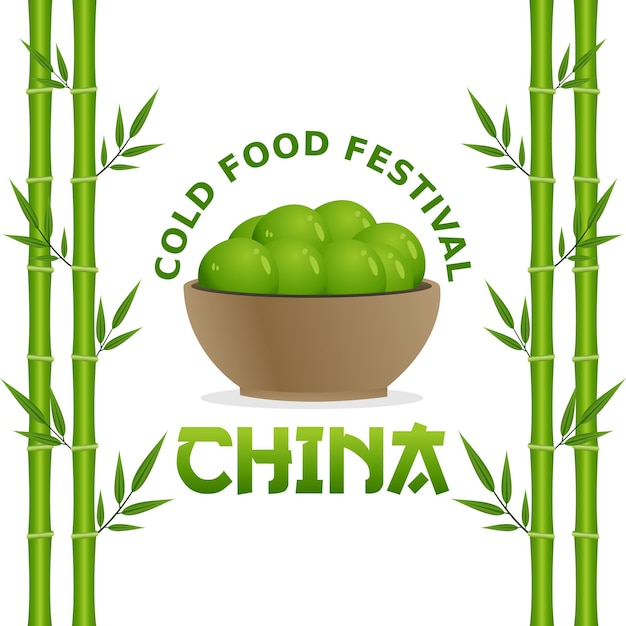 un cartel para comida fría y las palabras comida fría en él