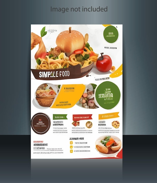 un cartel para una comida llamada comida simple